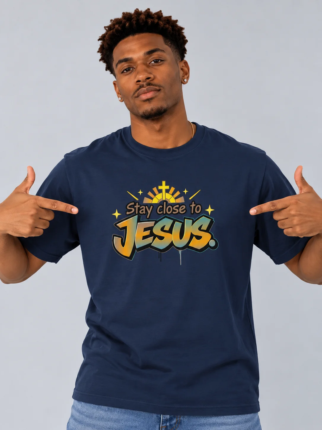 Stay Close to Jesus Graffiti T-shirt product image (1)