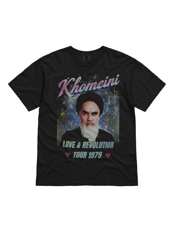 Khomeini Love & Revolution Shirt | Provocative Political Novelty Tee product image (1)