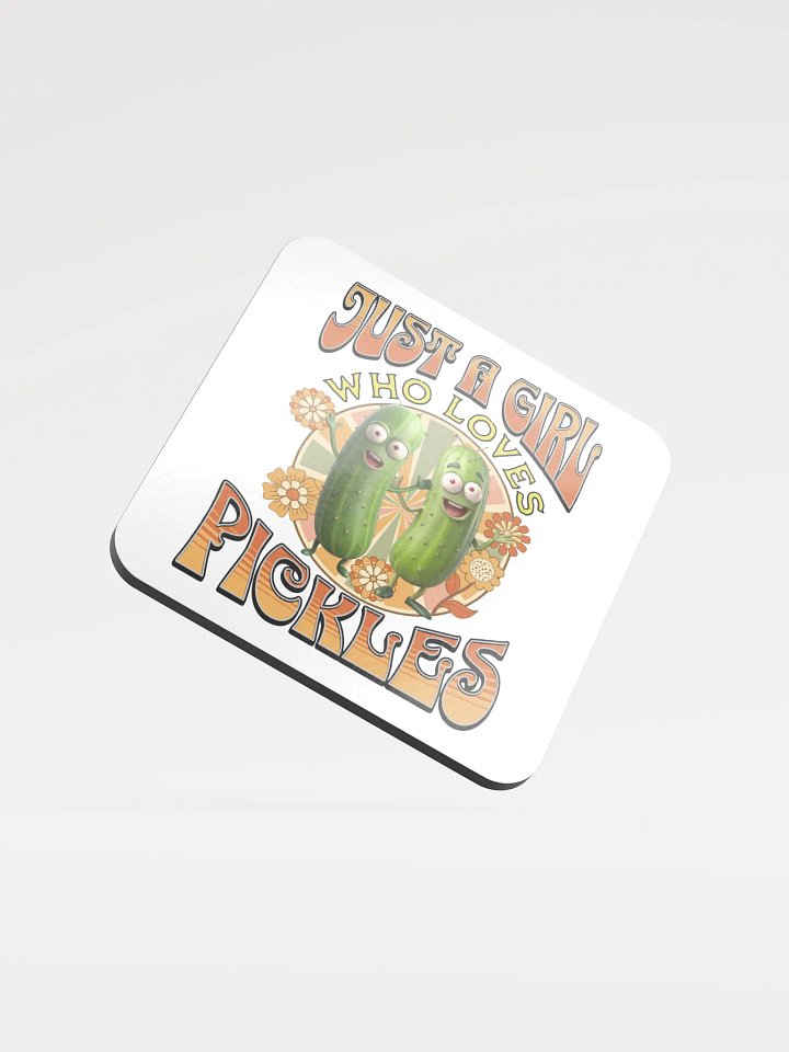 Just A Girl Who Loves Pickles Whimsical Party Coaster product image (2)