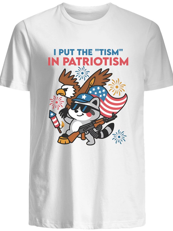 i put the tism in patriotism shirt product image (1)