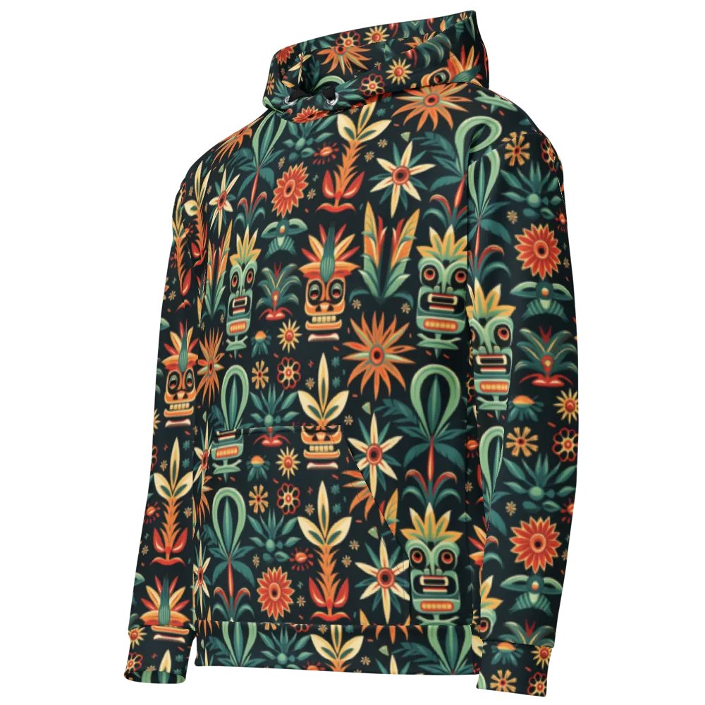 Wild Tribal Floral Tiki Hawaiian Hoodie product image (3)