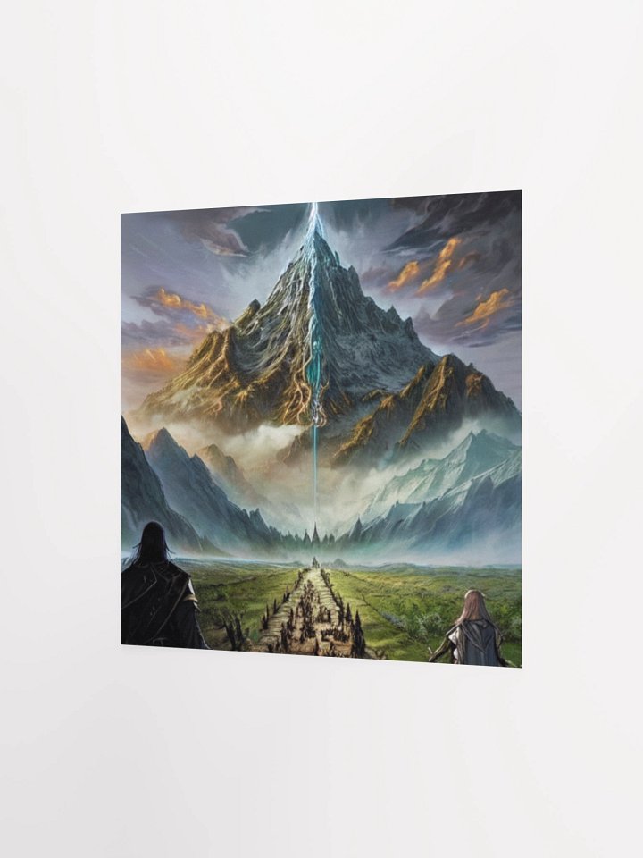 Mystical Mountain Journey Lord Of The Rings Anime Concept Art Poster product image (9)