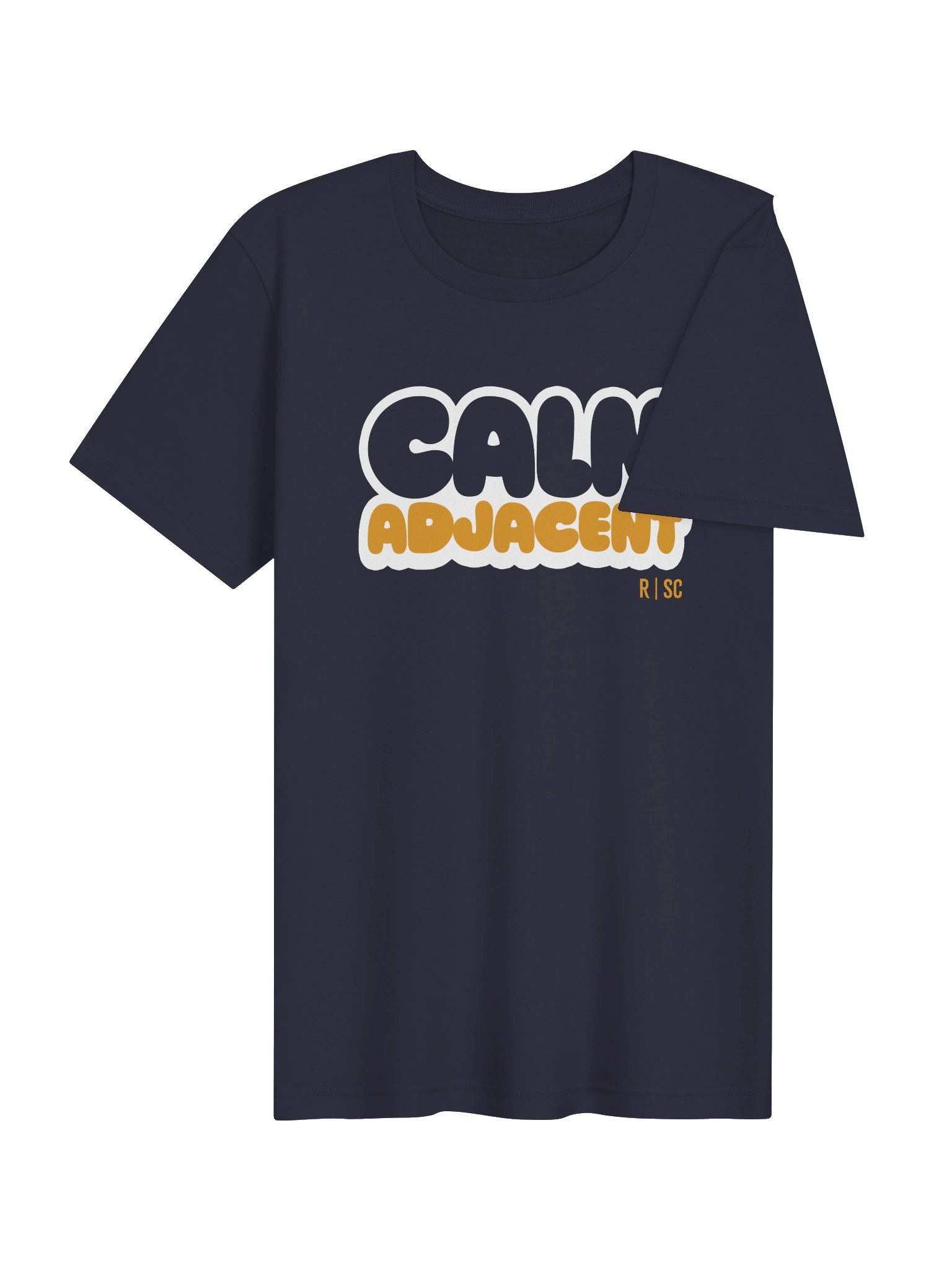 Calm Adjacent T-shirt (White & Orange) product image (44)