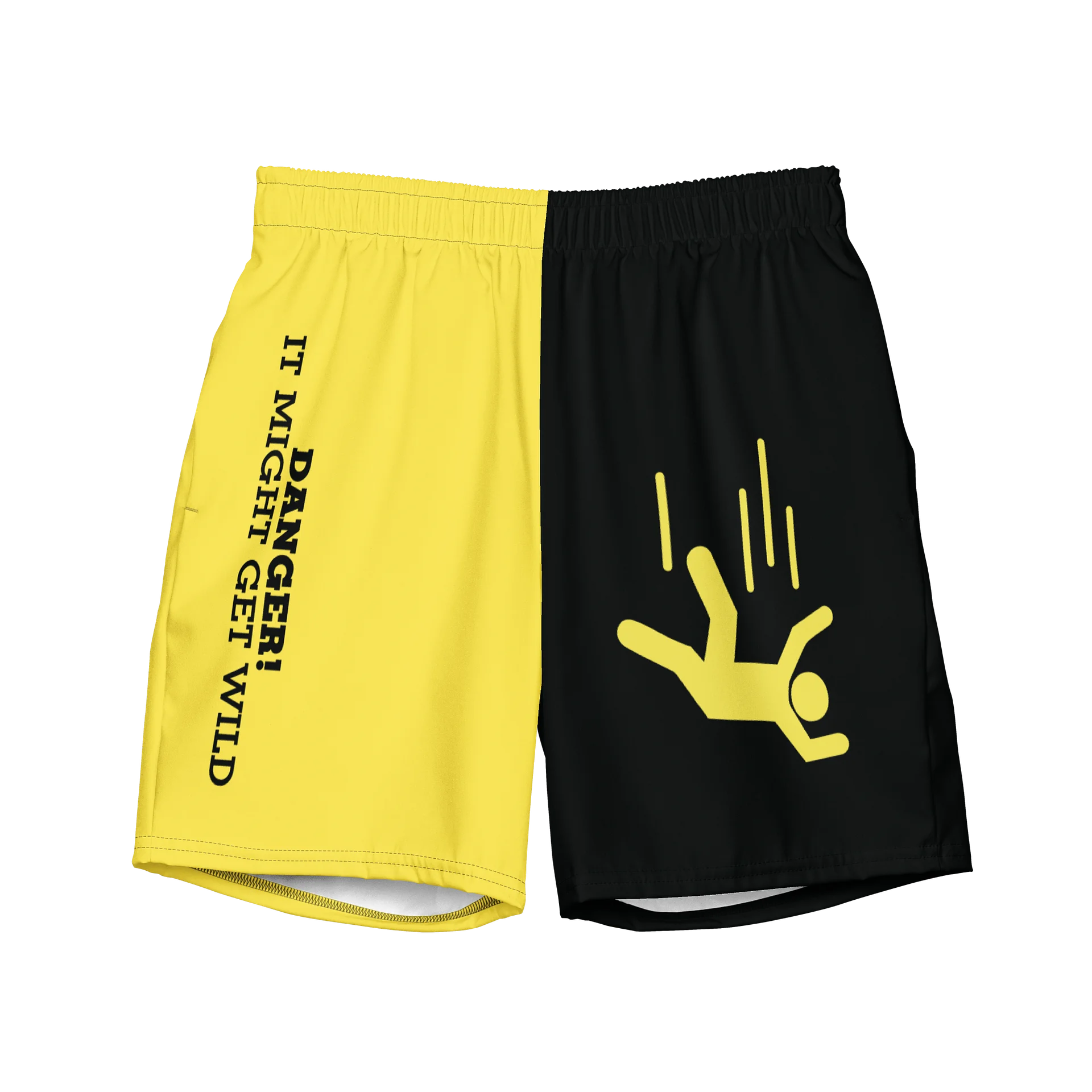 DANGER! - Black/Yellow Swim Trunks product image (1)