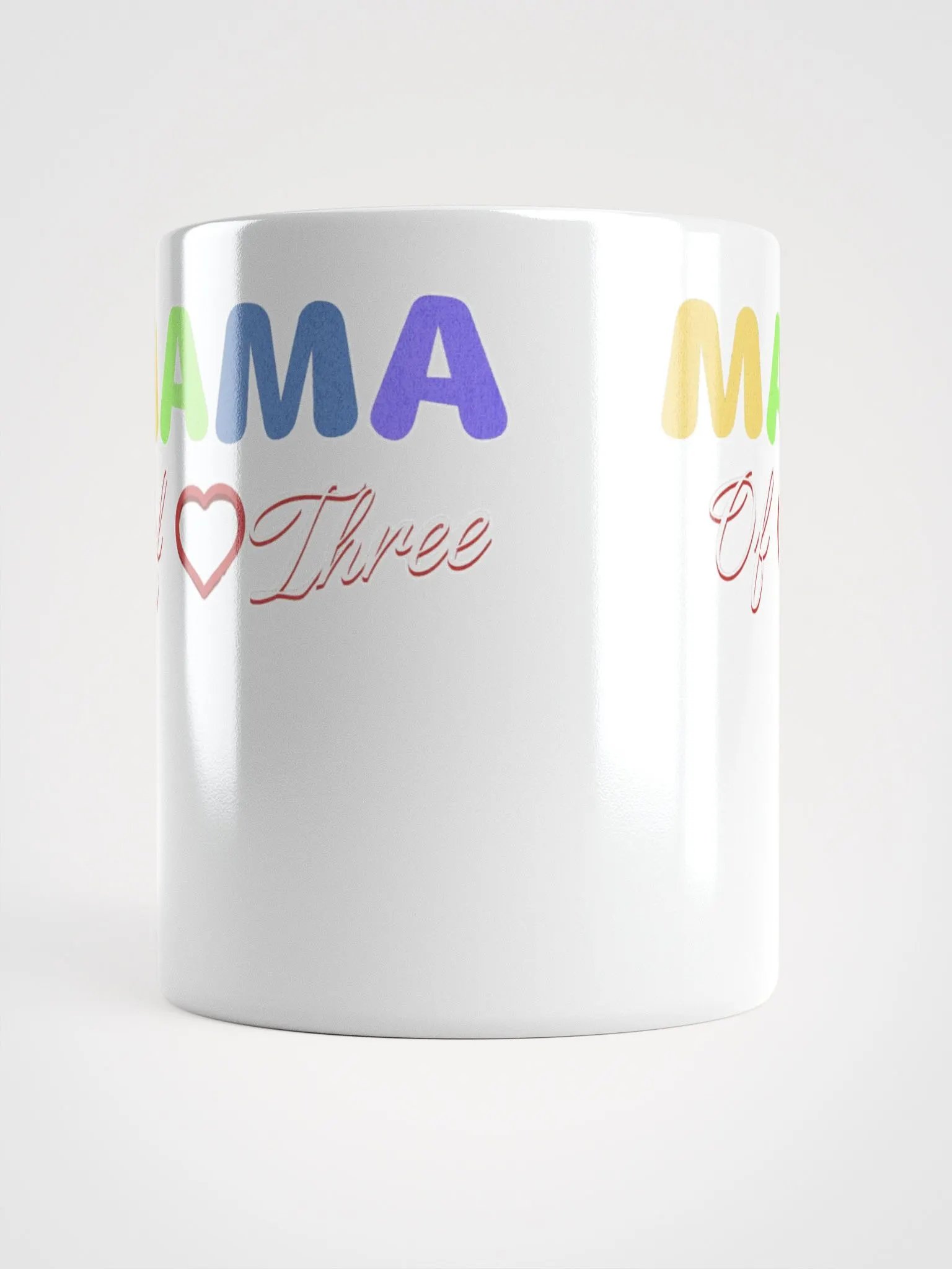 Mama of Three - Loving Family Design White Mug product image (5)