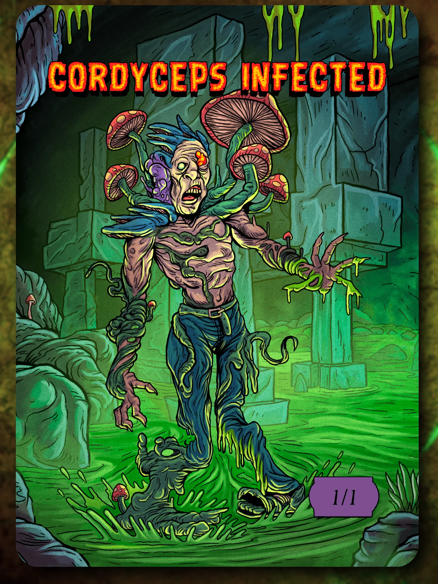Cordyceps Infected 1/1 Full Art Token product image (1)