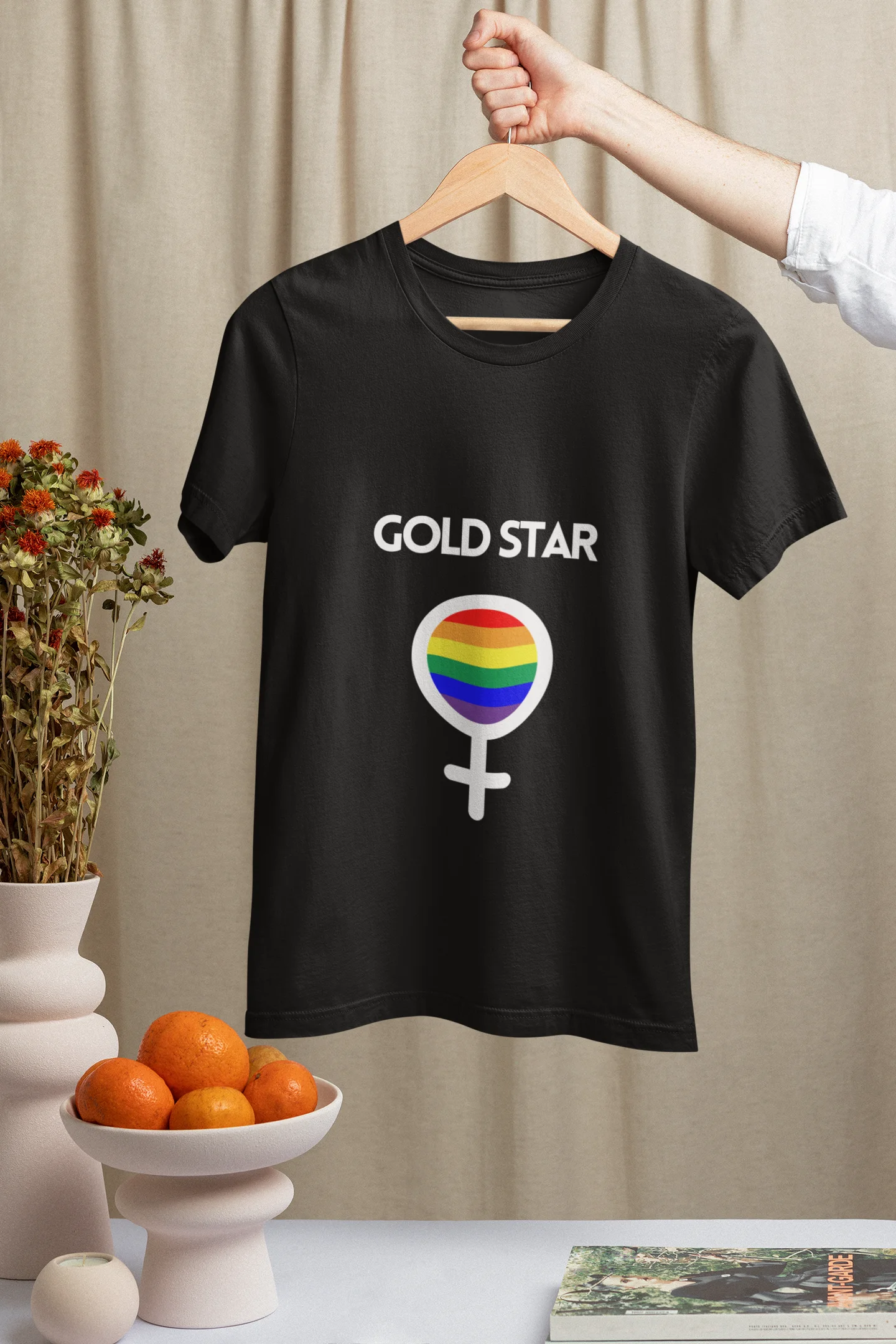 LGBTQ+ T-Shirt - Gold Star (dark) product image (10)