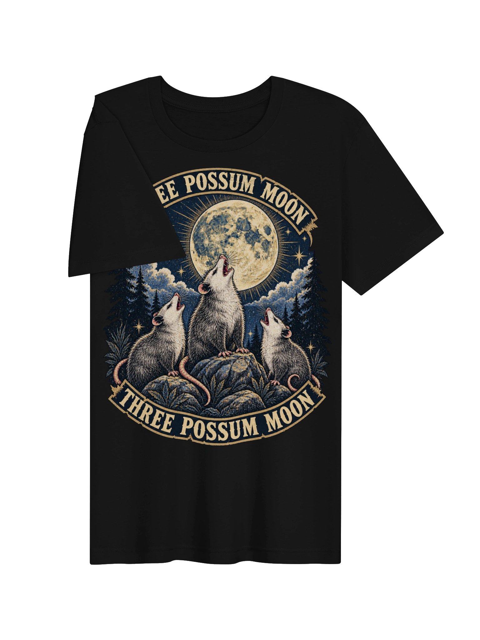 Three Possum Moon — Vintage Howling Possum Graphic Tee product image (20)