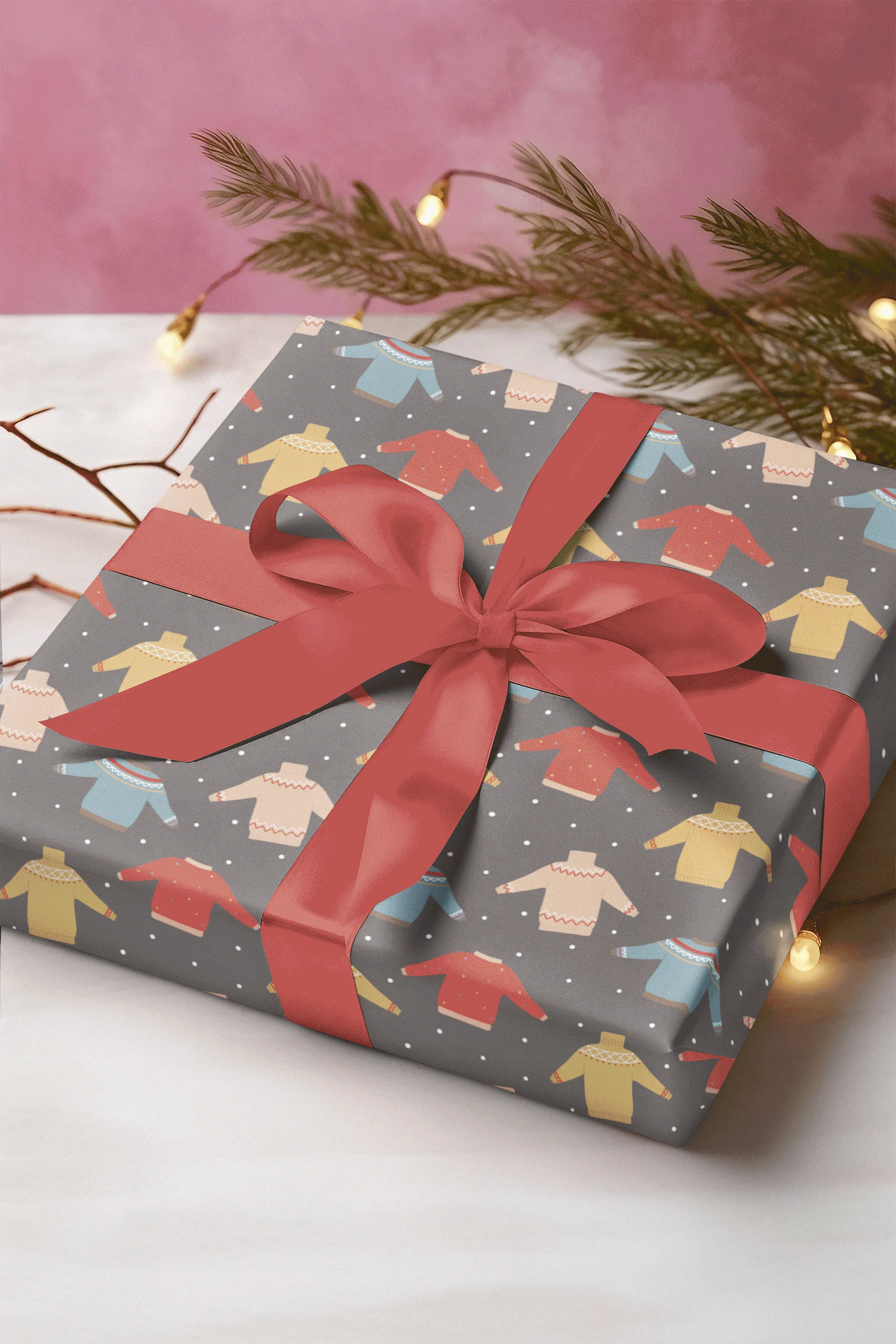 Christmas Sweater Wrapping Paper product image (1)