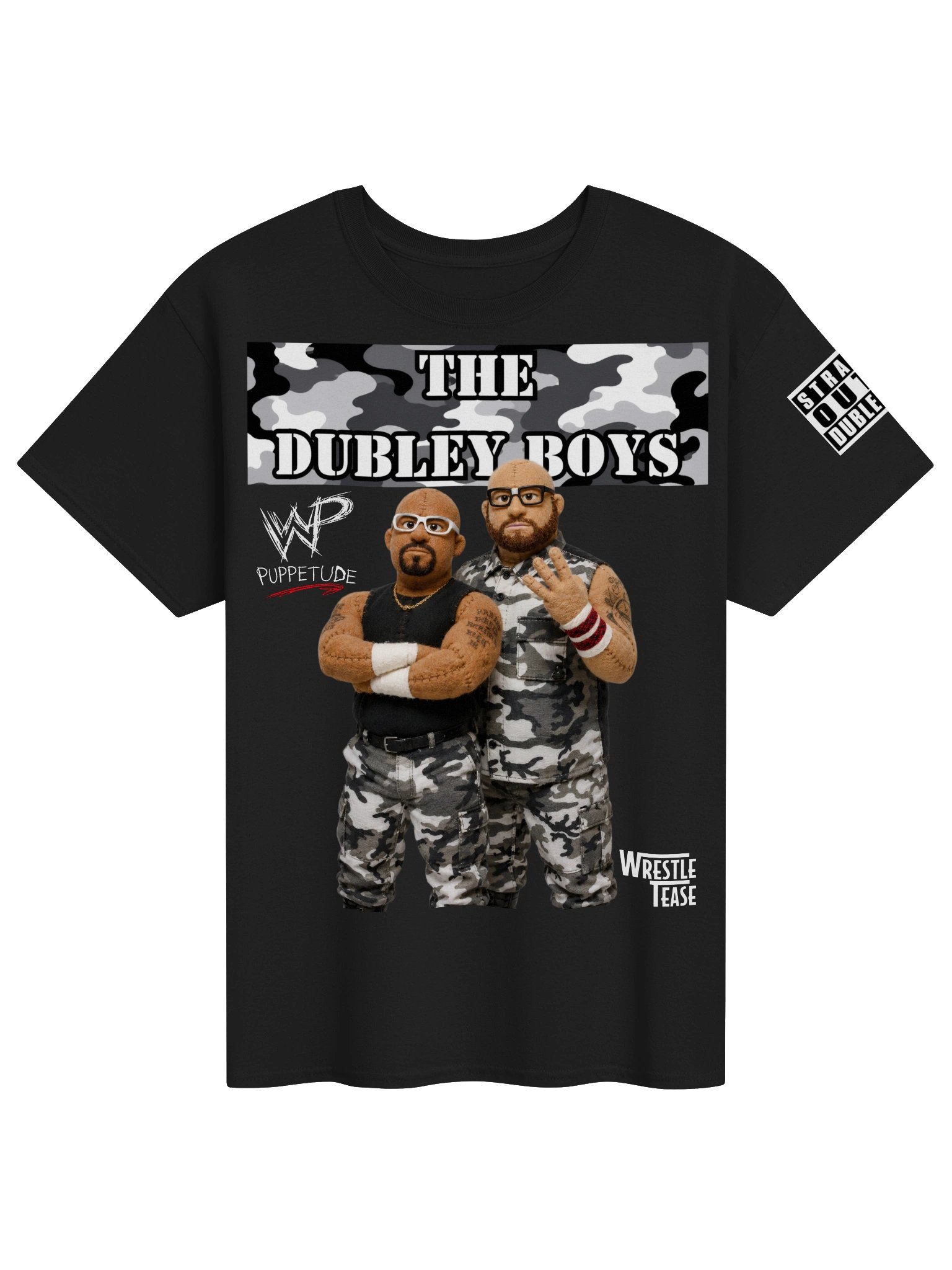 The Dubley Boys Tee V2 Black w/ Sleeve print product image (1)