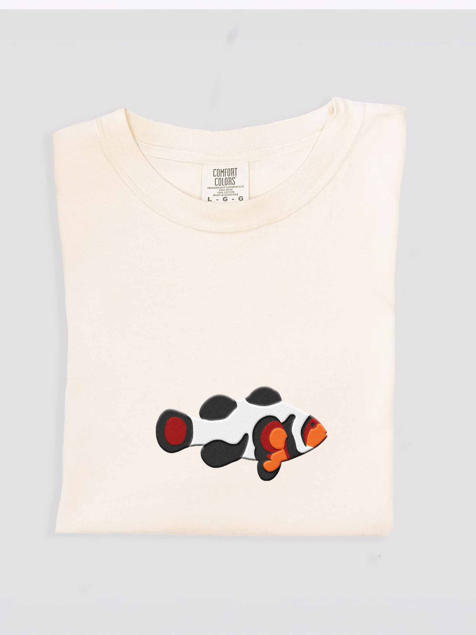 Da Vinci Clownfish Embroidered Premium Shirt | Saltwater Reef Aquarium Fish & Marine Life Apparel product image (1)