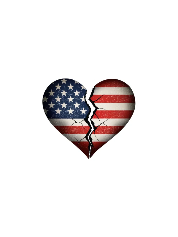 Our Broken USA Broken Heart Magnet – Die Cut | Political Statement Fridge Magnet product image (1)