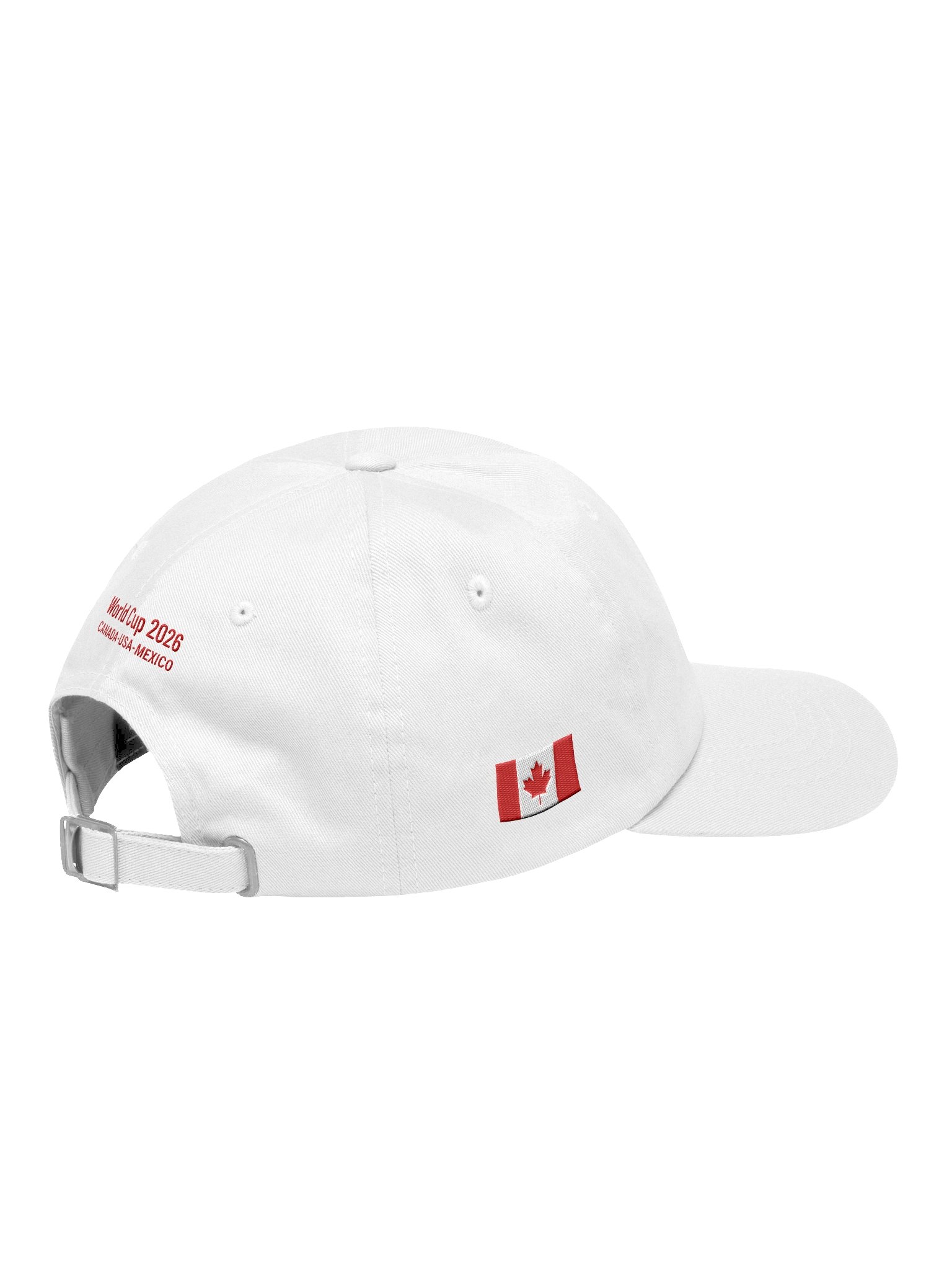 Canada 2026 World Cup Flag Dad Hat - Canada Soccer Fan Cap - Premium Embroidered Chino Cotton Twill product image (4)