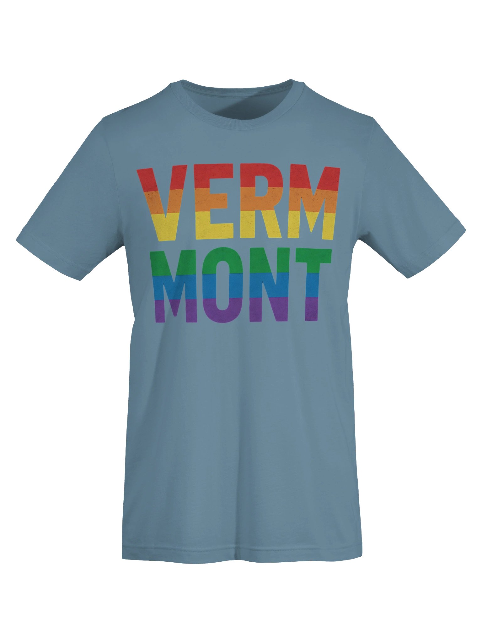 Vermont Pride Rainbow Text - LGBTQ+ State Pride Design for Equality and Love Tee product image (34)