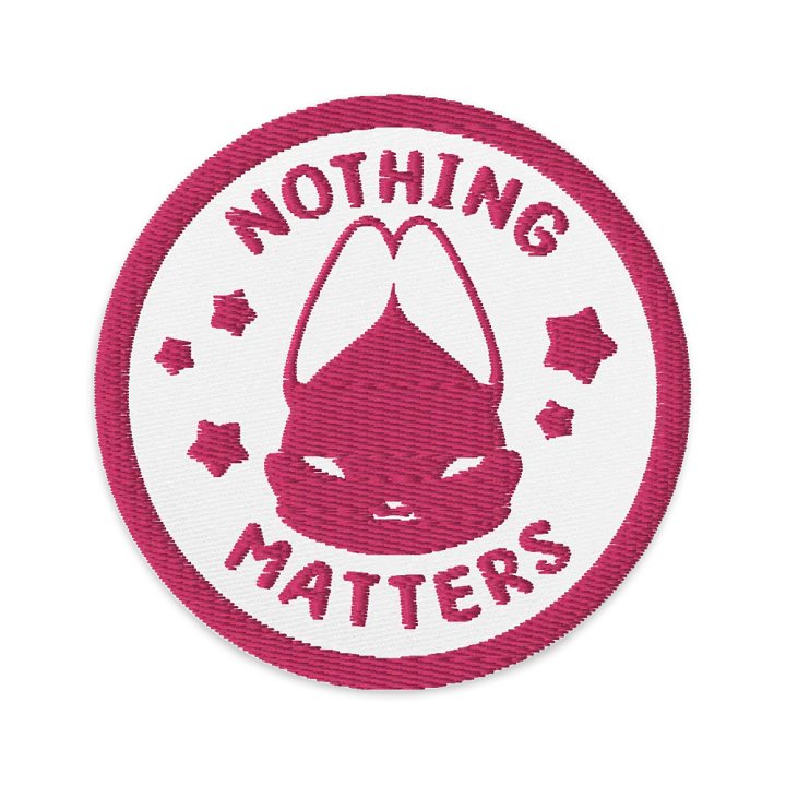 nothing matters ⟡ embroidered patch [pink] product image (1)
