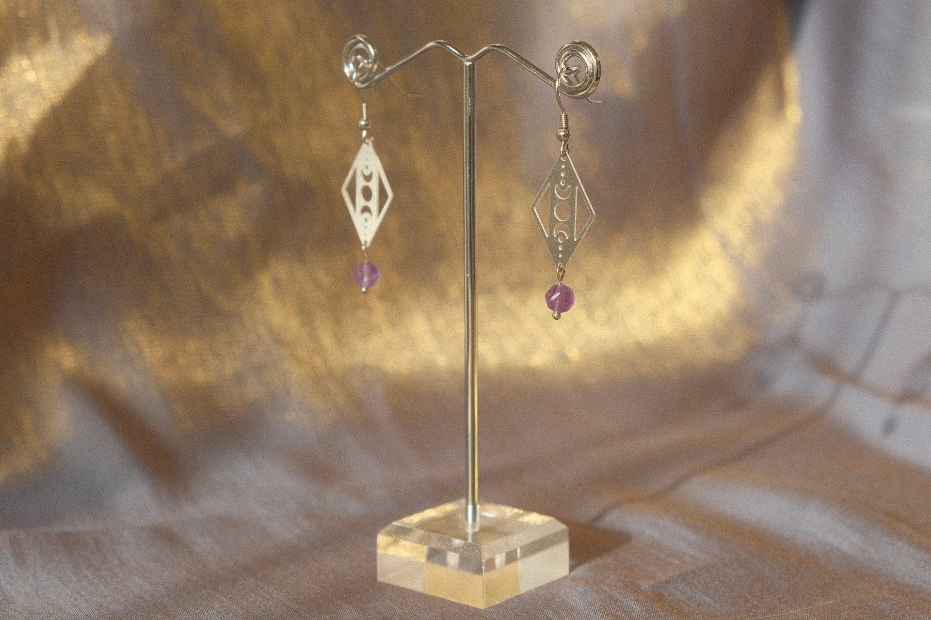 Amethyst Moon Phases Earrings product image (10)