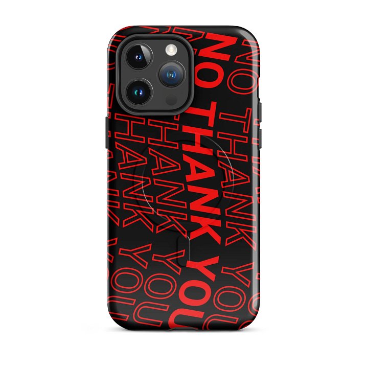 No Thank You iPhone Case - black product image (20)