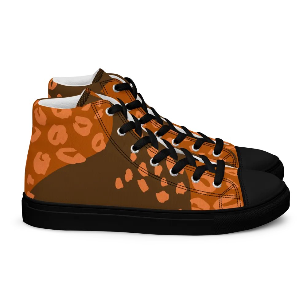 Leopard Orange Men's High Tops product image (2)