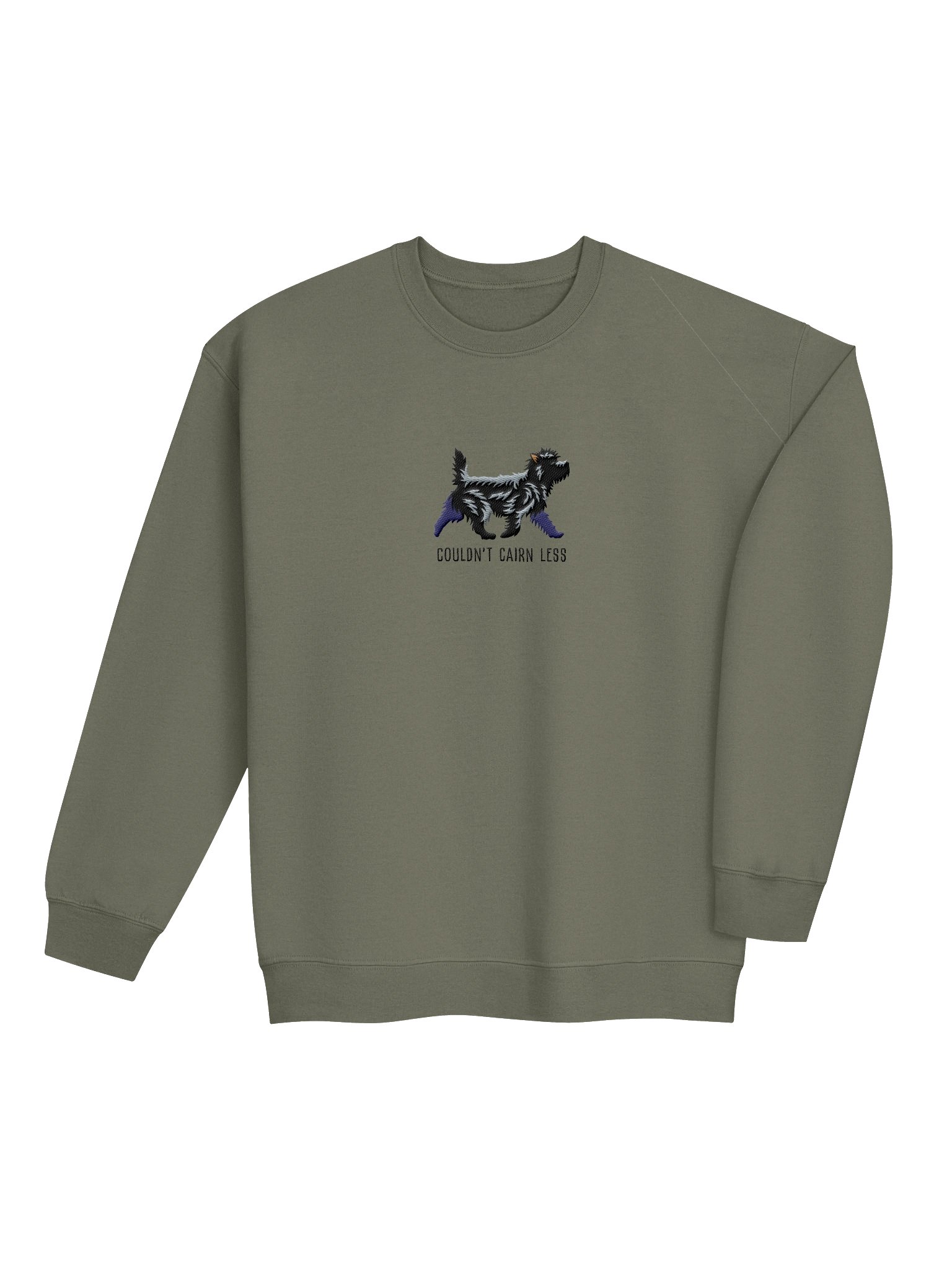 Couldn't Cairn Less Sweatshirt (Embroidered) of a Cairn Terrier(Black) product image (7)