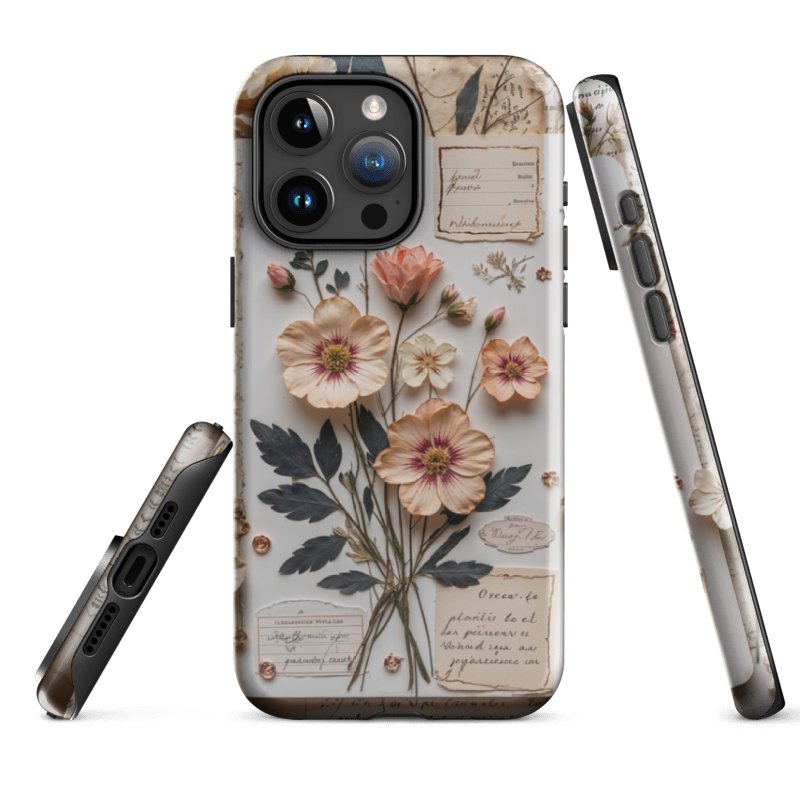 Vintage Botanical Pressed Flower iPhone® Tough Case product image (2)