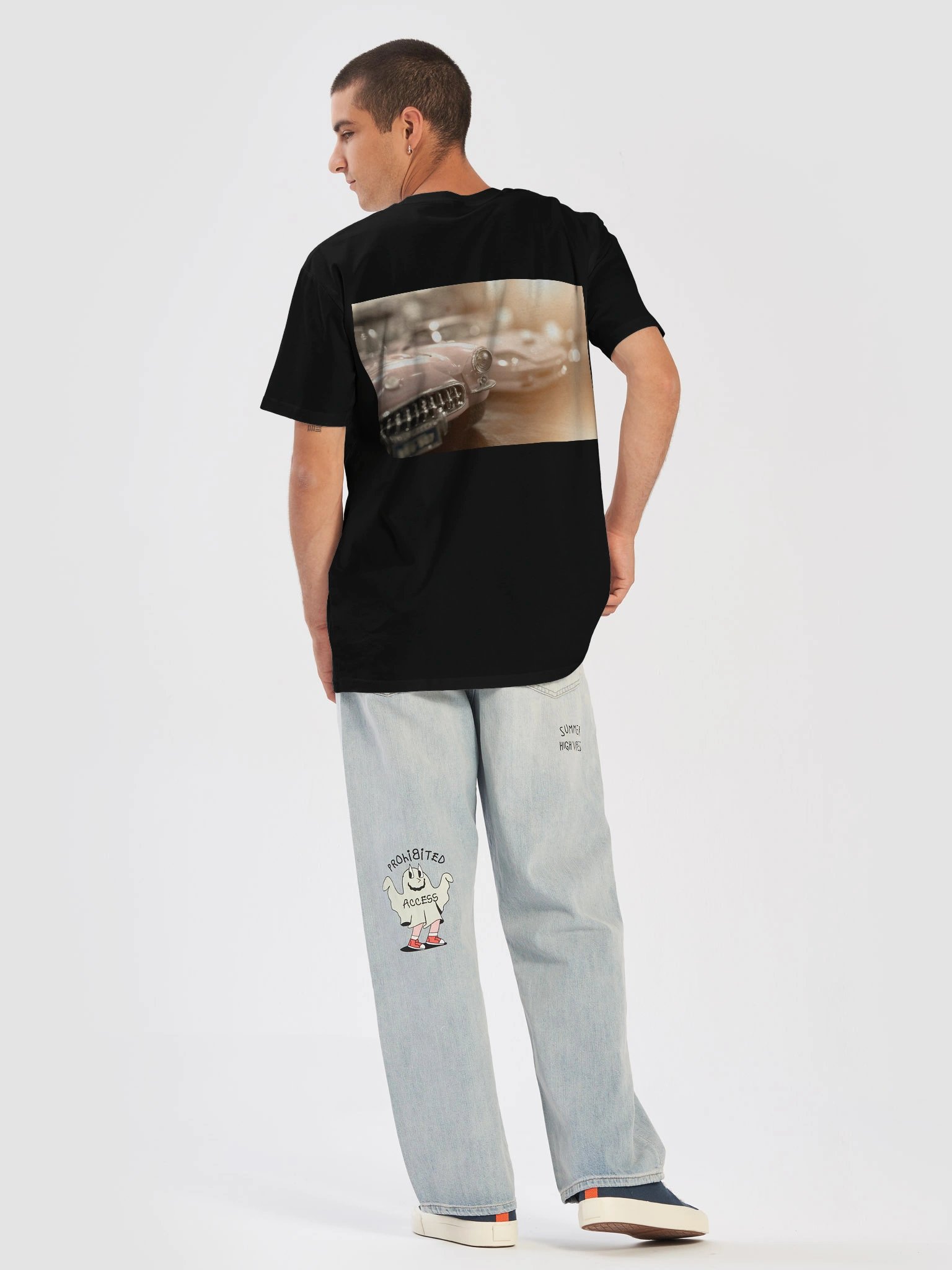Pink Classic Car Retro Tee product image (6)