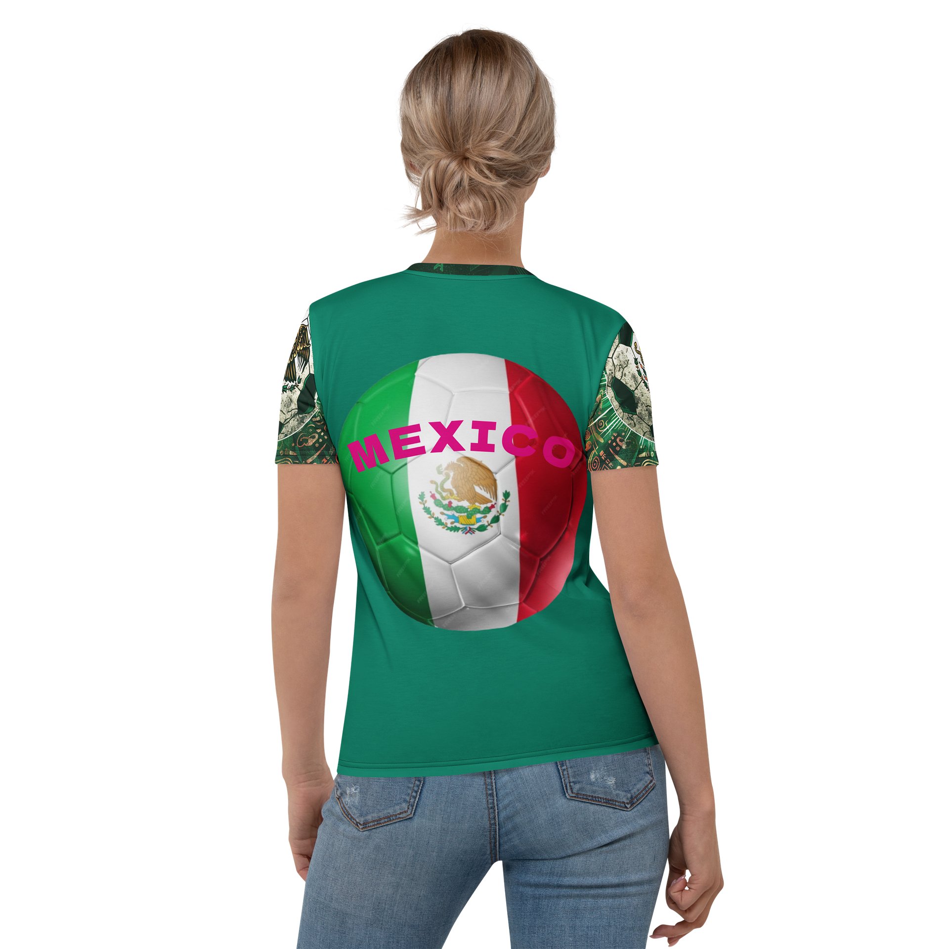 Mexico Womens Fantasy Football Shirt | Camiseta de fútbol femenina de fantasía mexicana product image (4)