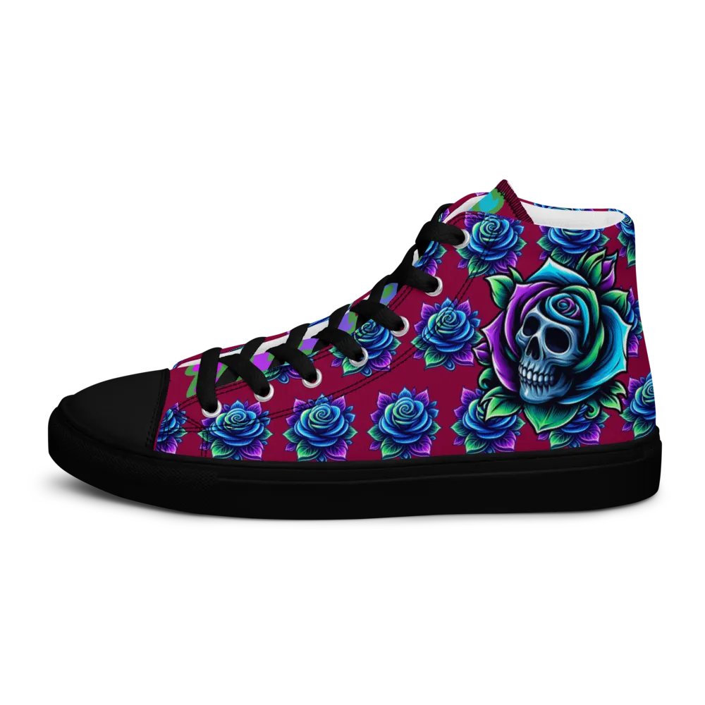 Rose Skull Women's High-Top Shoes product image (9)