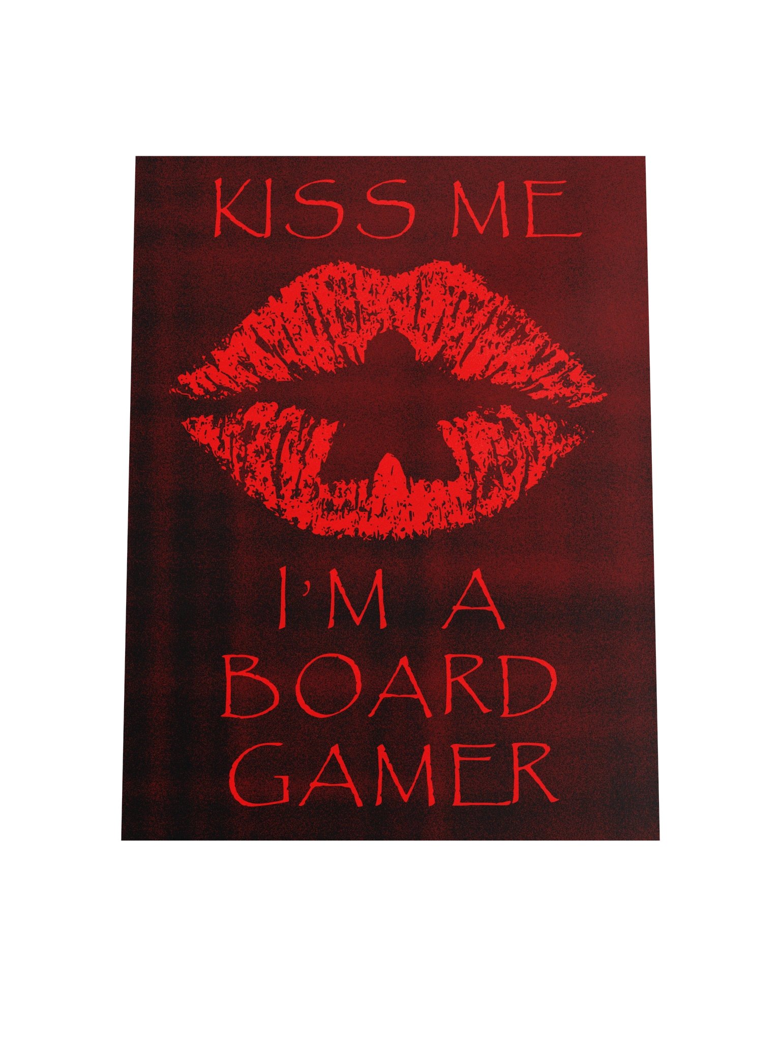 Grunge Meeple Kiss Board Game Room Poster - UNFRAMED product image (7)