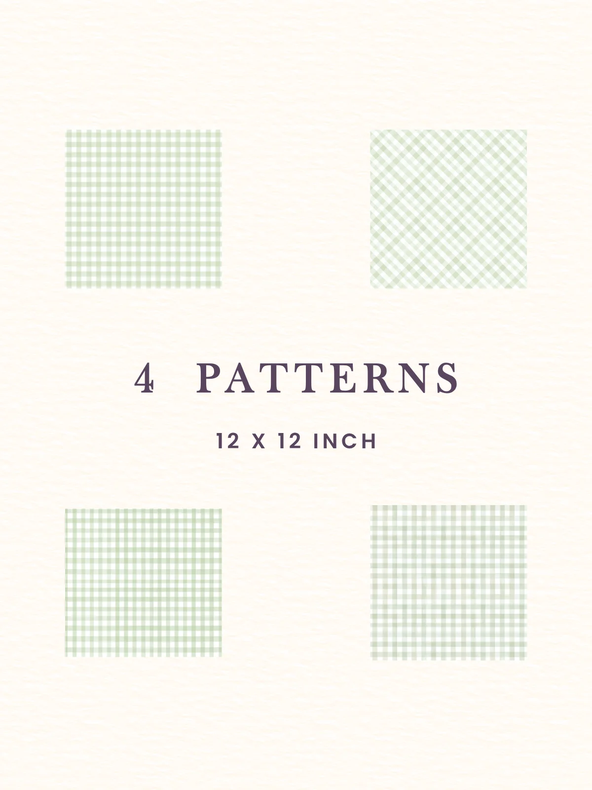 Watercolor Gingham Digital Paper Sage Green Seamless Pattern Pack Commercial Use Digital Download product image (3)