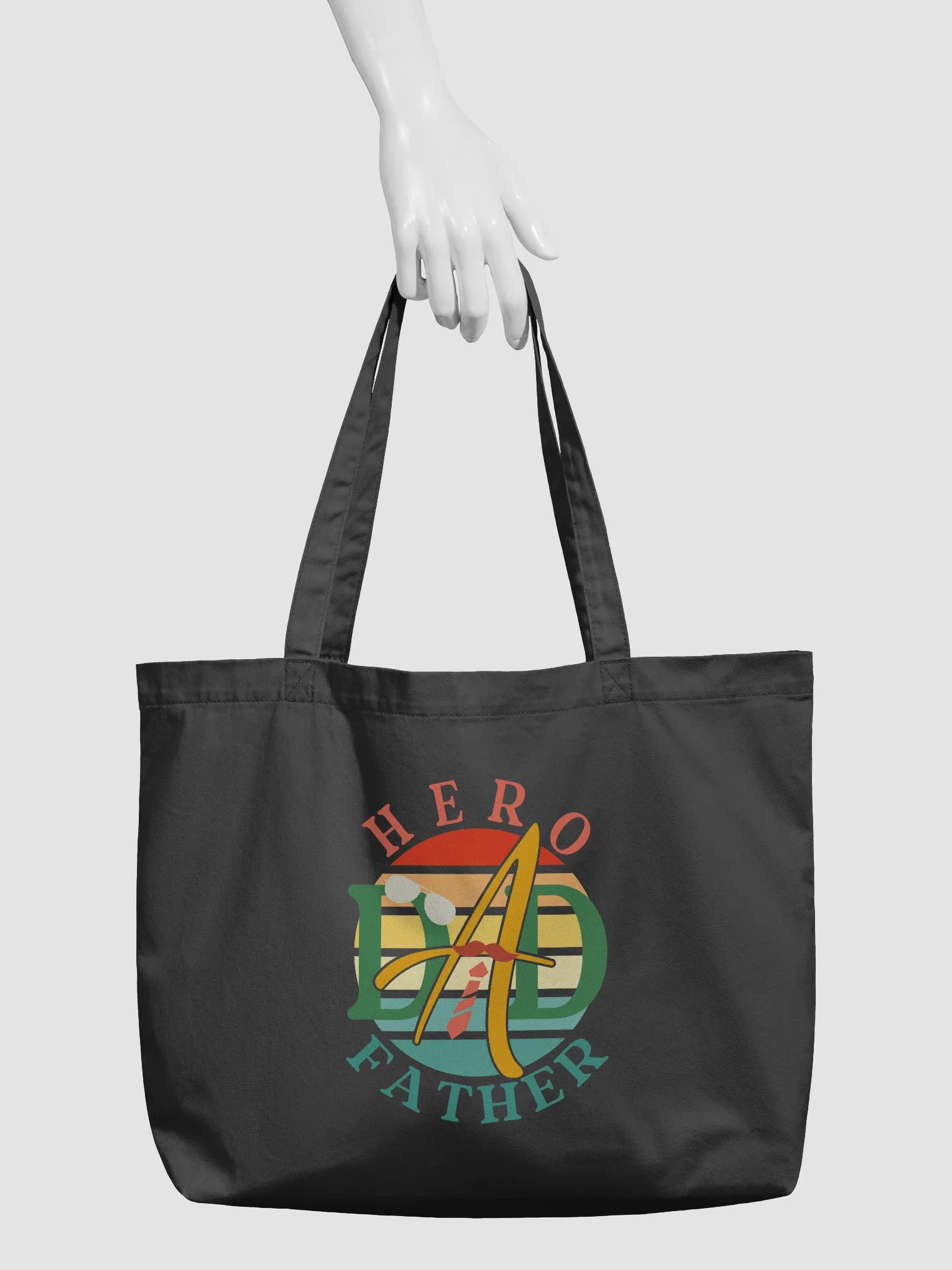 Hero Dad Father Mustache Tote Bag product image (4)