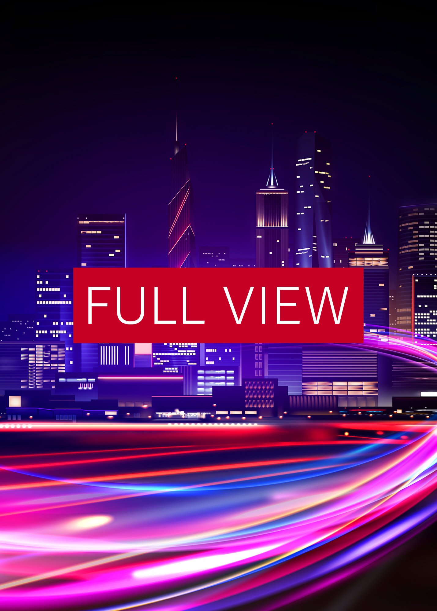 Neon city: fast lights #2 (synthwave/vaporwave/retrowave/cyberpunk) — aesthetic poster product image (3)