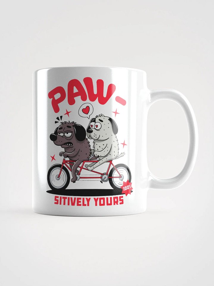 Paw-sitively Yours - Mug Cute Dog Tandem Bike Design product image (1)