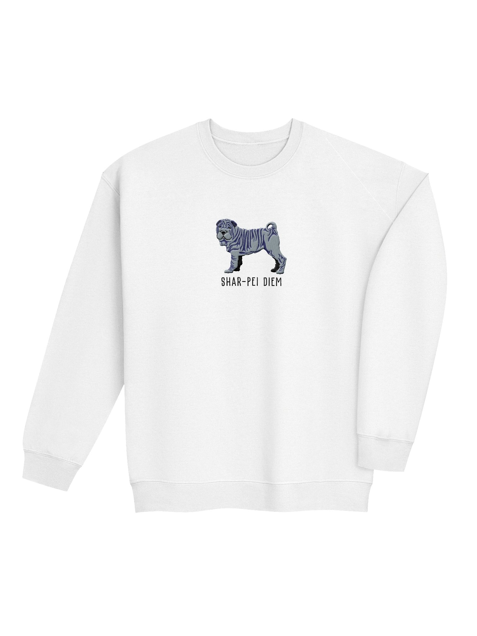 Shar-Pei Diem(2) Sweatshirt (Embroidered) of a Chinese Shar-Pei(Blue) product image (7)