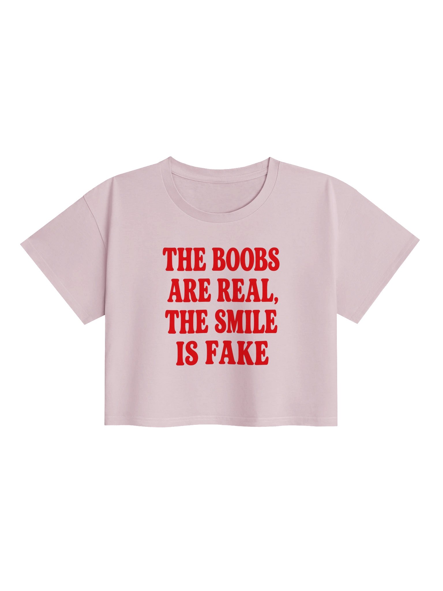 The Boobs Are Real, the Smile Is Fake Crop Top product image (1)