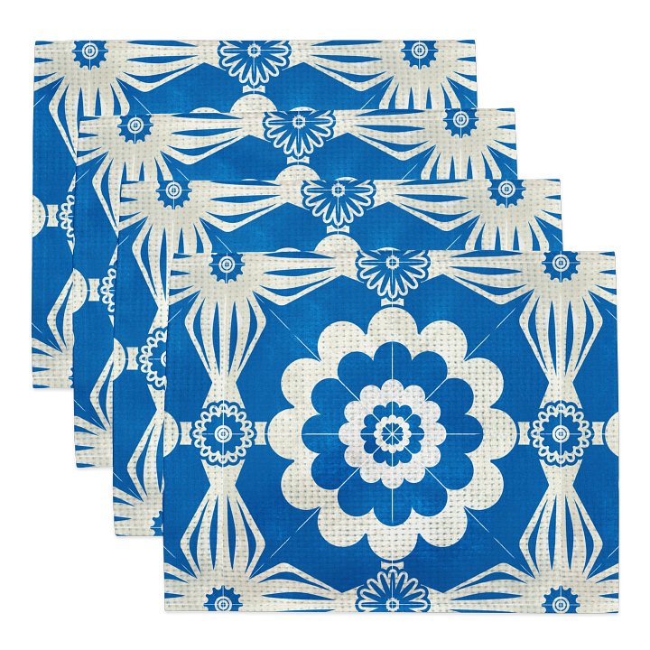 Geometric Floral Textured | Placemats – Set of 4 | MONIQUE FAELLA DESIGNS™ product image (1)