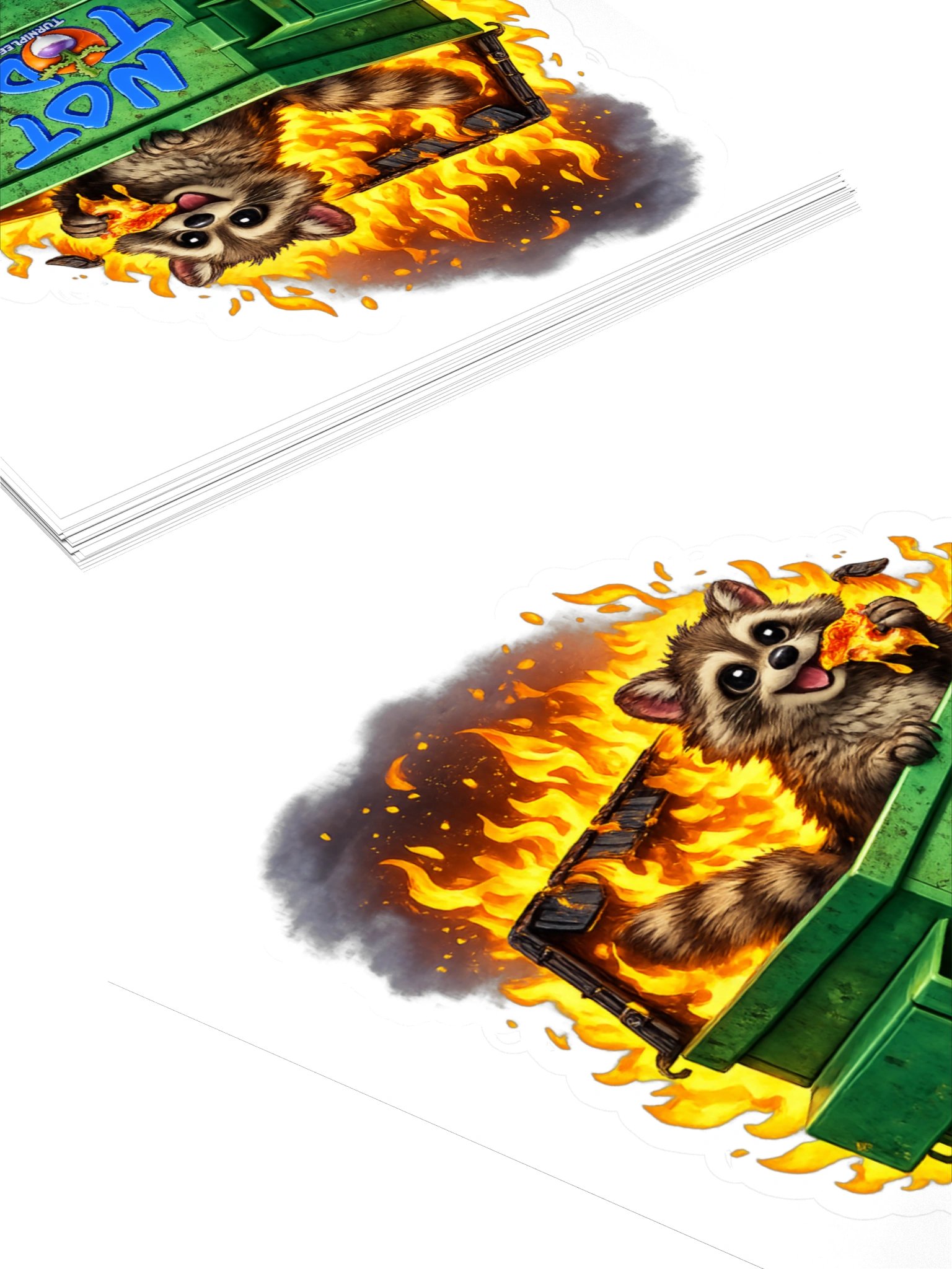 Not Today! Raccoon Kiss Cut Stickers product image (4)