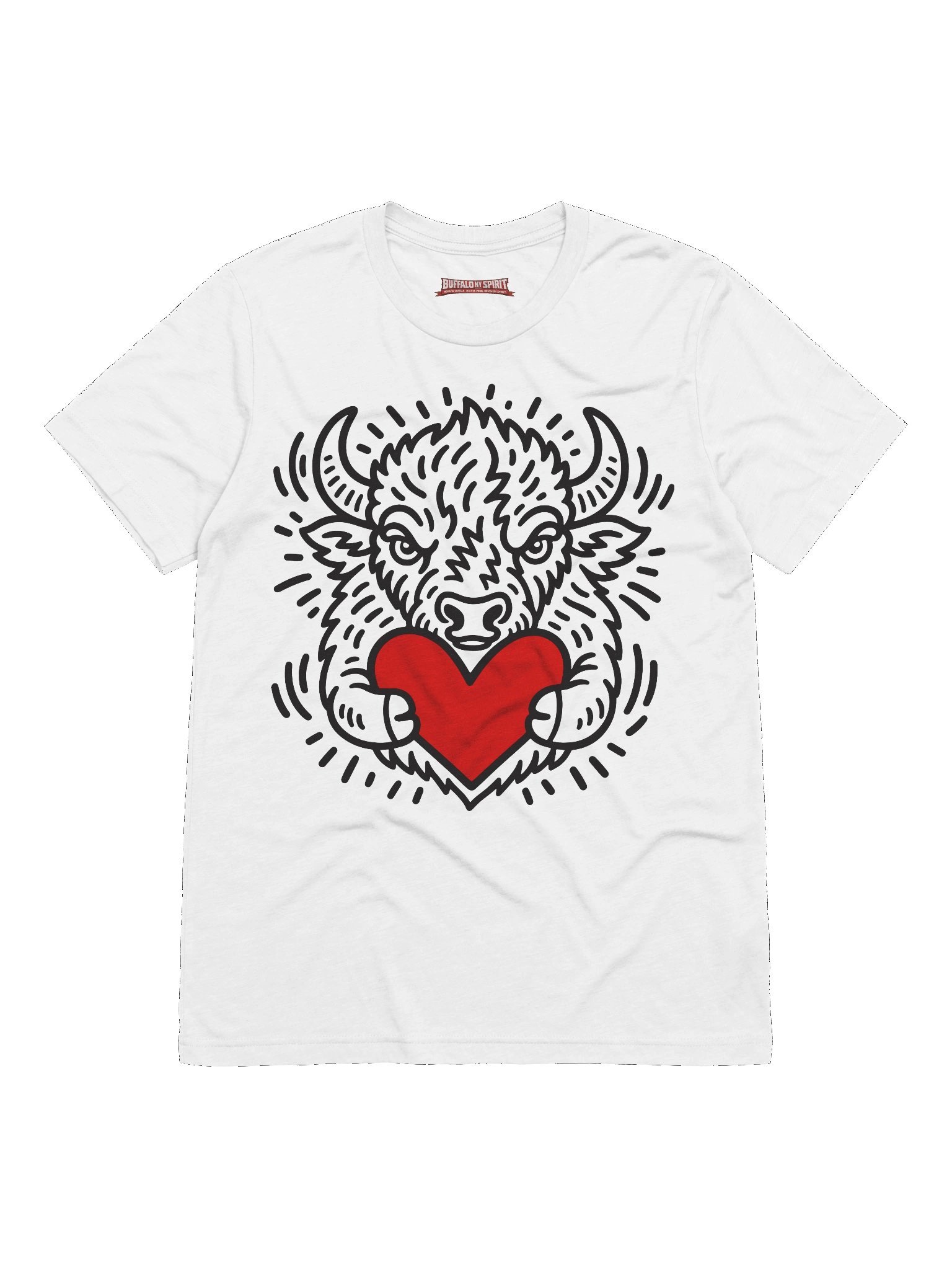 Buffalo Haring Love Bison T-Shirt | Buffalo NY Heart Shirt | 716 Pride Gift Idea product image (1)