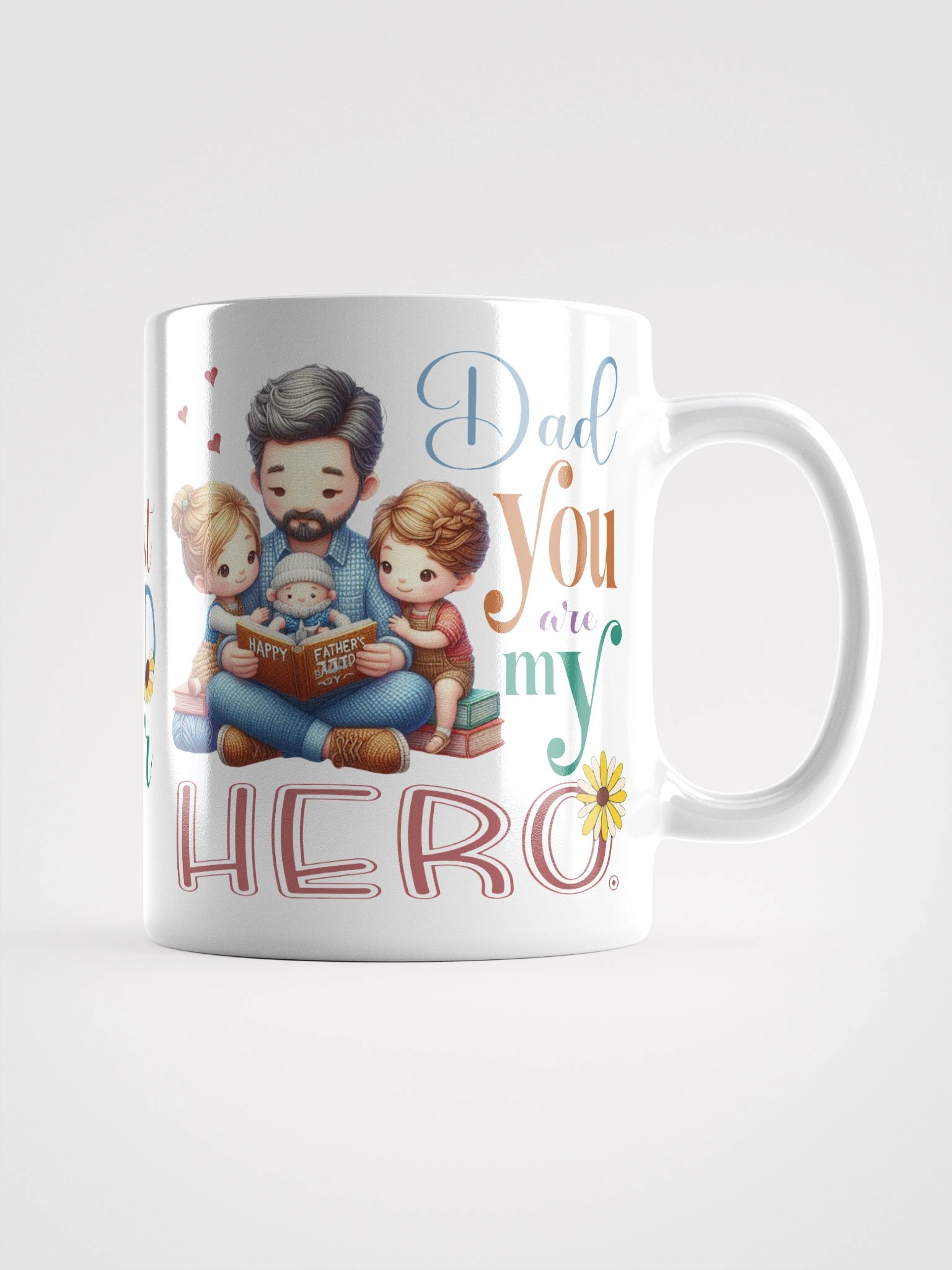 Hero Dad Family Reading Mug product image (3)