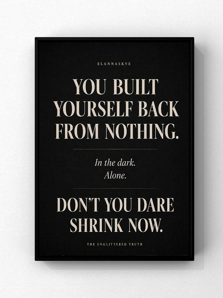 You Built Yourself Back From Nothing - Dark Edition Printable Wall Art product image (1)