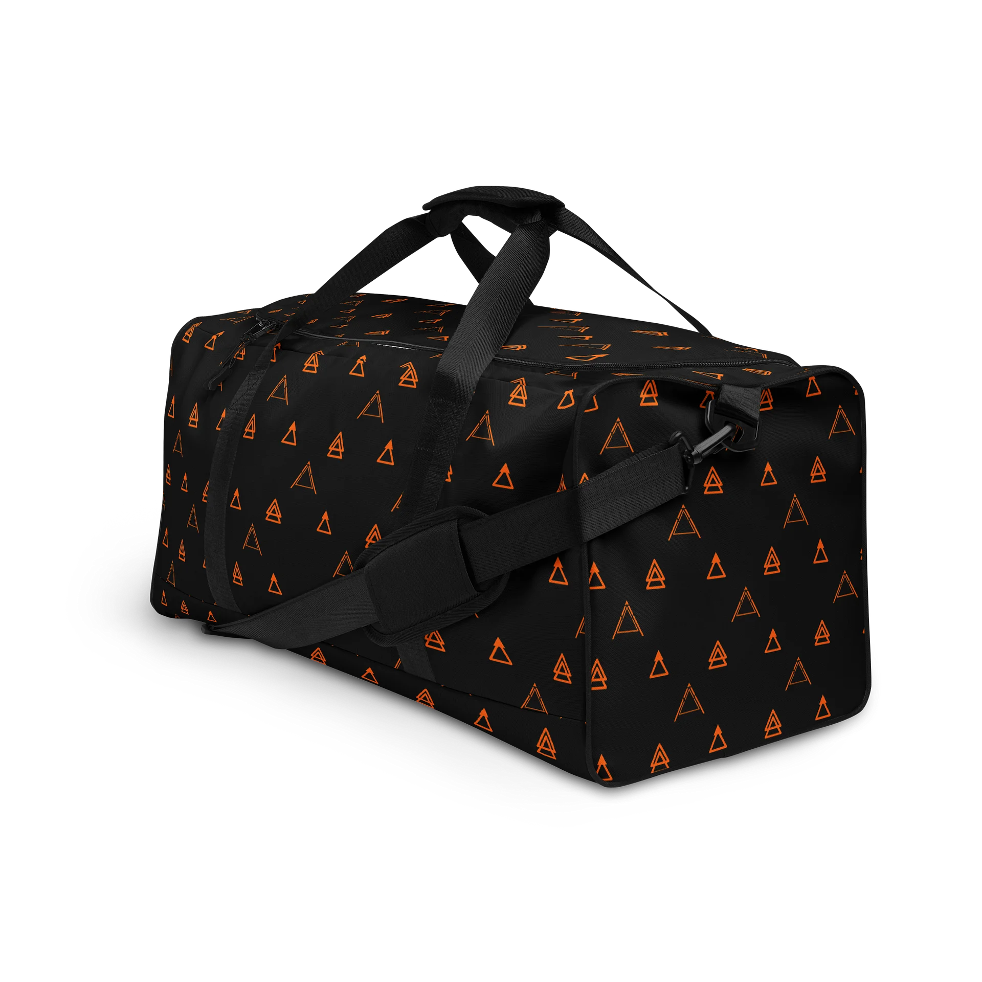 Black & Orange Geometric Weekender Duffle Bag product image (3)