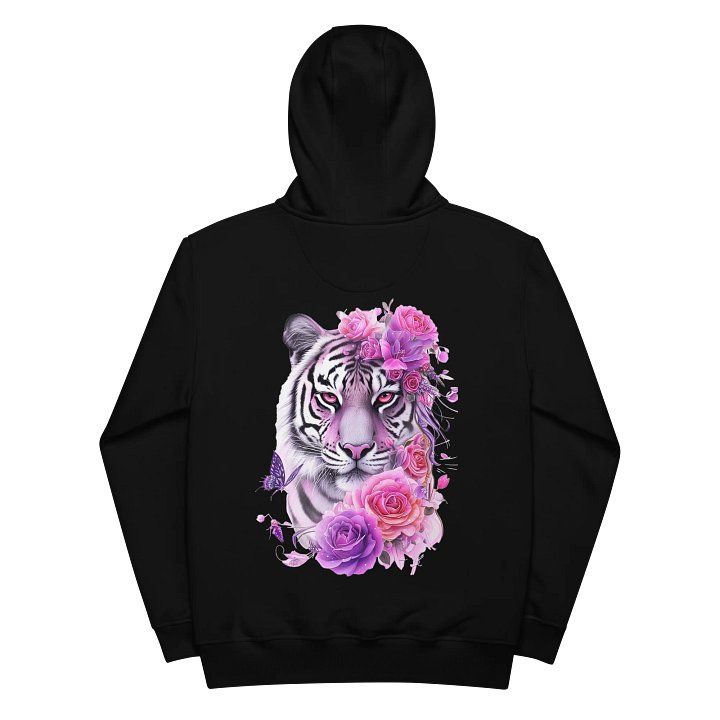 White Tiger Bloom hoodie - Black product image (2)