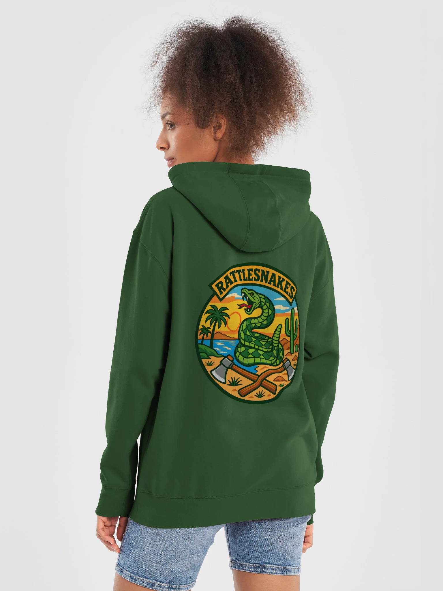 Green Pullover Patch Back Hoodie product image (6)