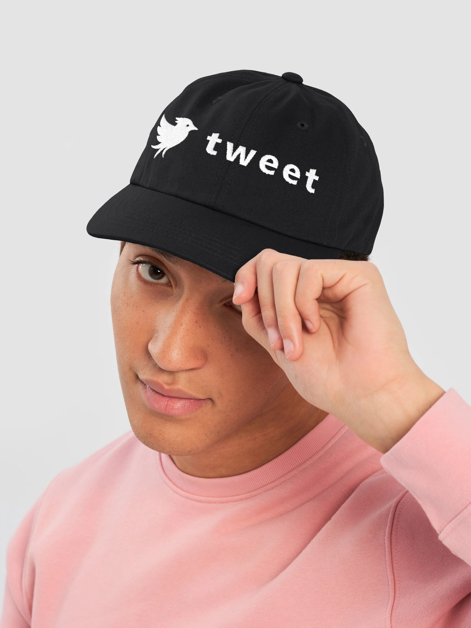 Tweet White Embroidered Classic Hat product image (5)