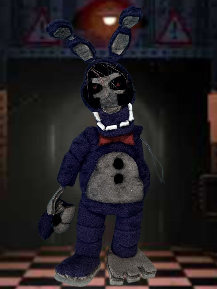 Custom Handmade FNaF Withered Bonnie Plush made by OskieWhiskie One of a kind! product image (1)