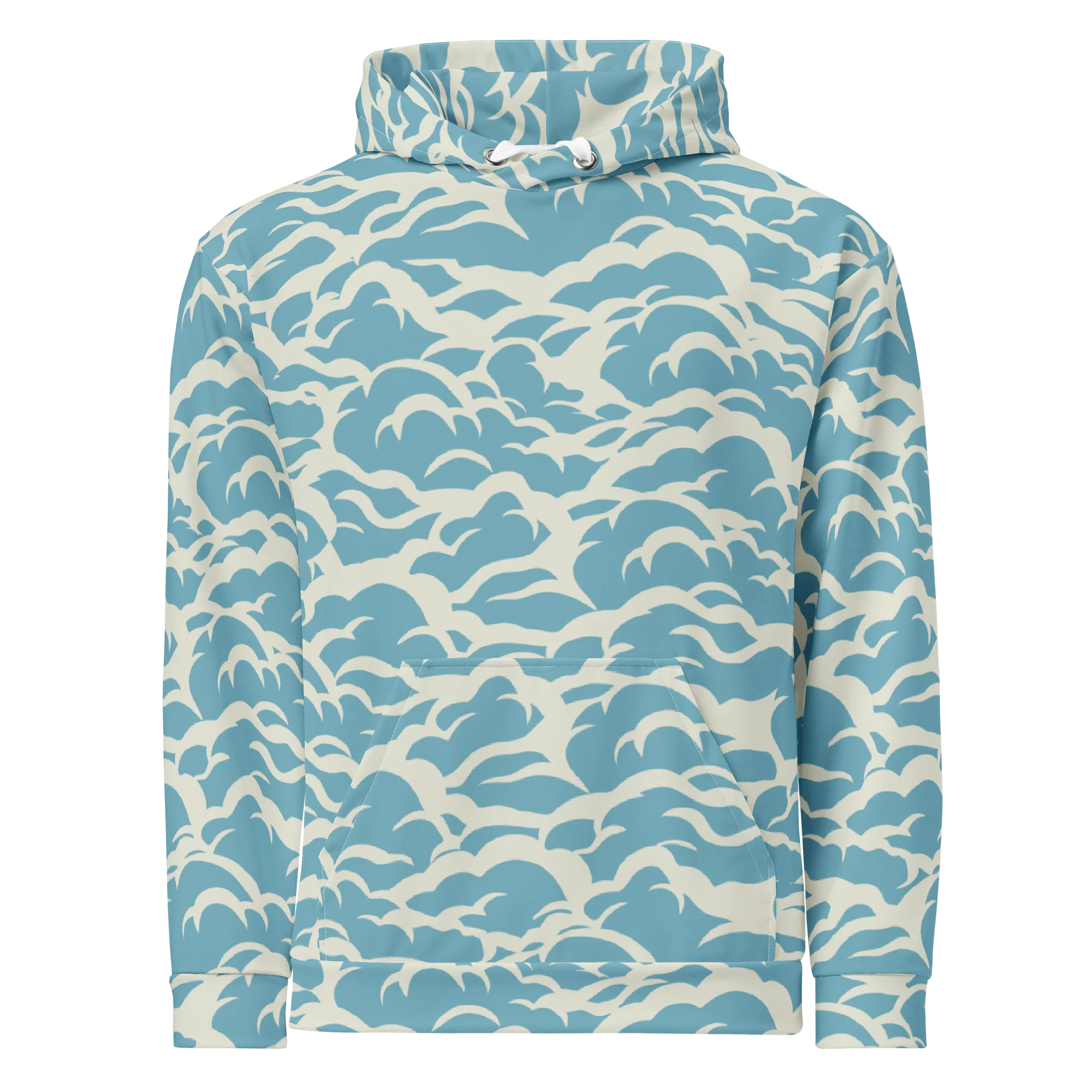 Nautical Ocean Waves Unisex Cotton Hoodie product image (1)