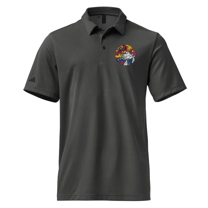 Vibrant Swirls Abstract Polo Shirt - Wave at Sunset product image (1)