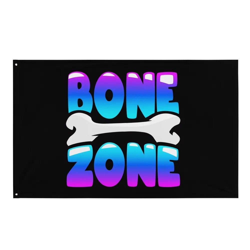 BONE ZONE FLAG (BLACK) product image (1)
