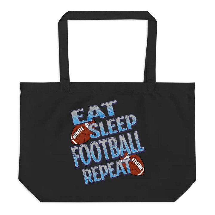 Eat Sleep Football Repeat Groove Organic Tote Bag product image (1)