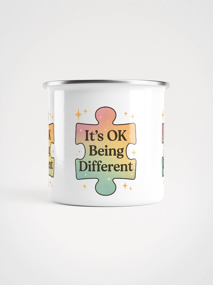 Pastel Puzzle Pieces Enamel Mug product image (2)