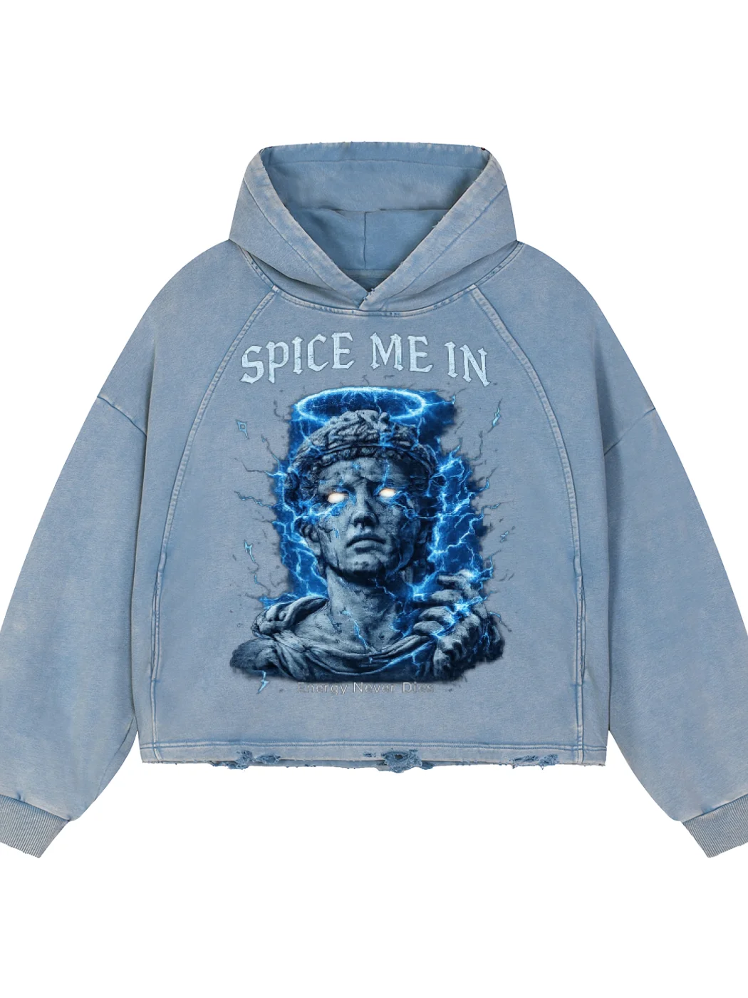 SPICE LIBERTY Vintage Washed Frayed-Hem Hoodie product image (3)